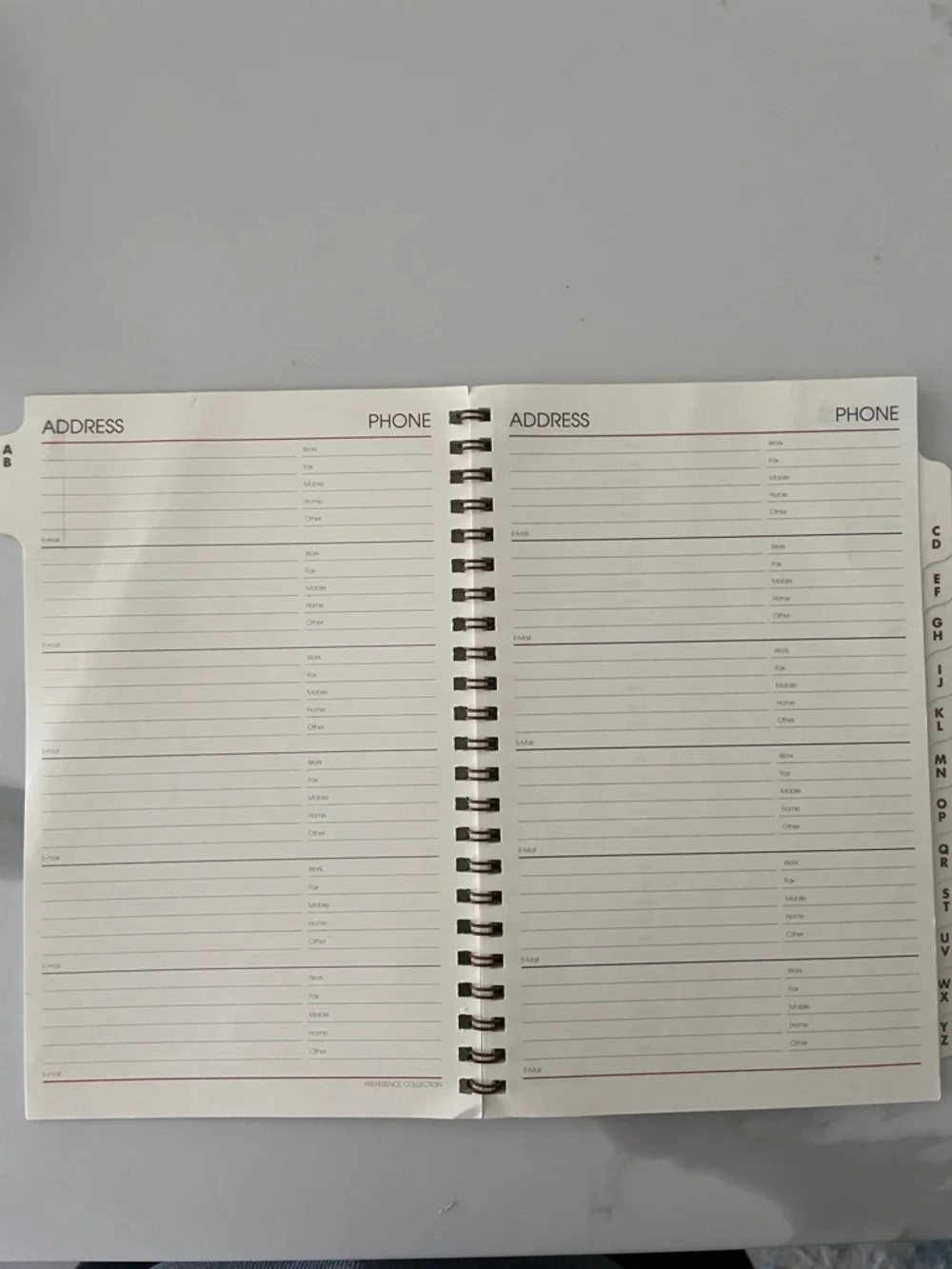 Louis Vuitton Cream Spiral Address/Phone # Notebook with Alphabet Tabs - Picture 3 of 4